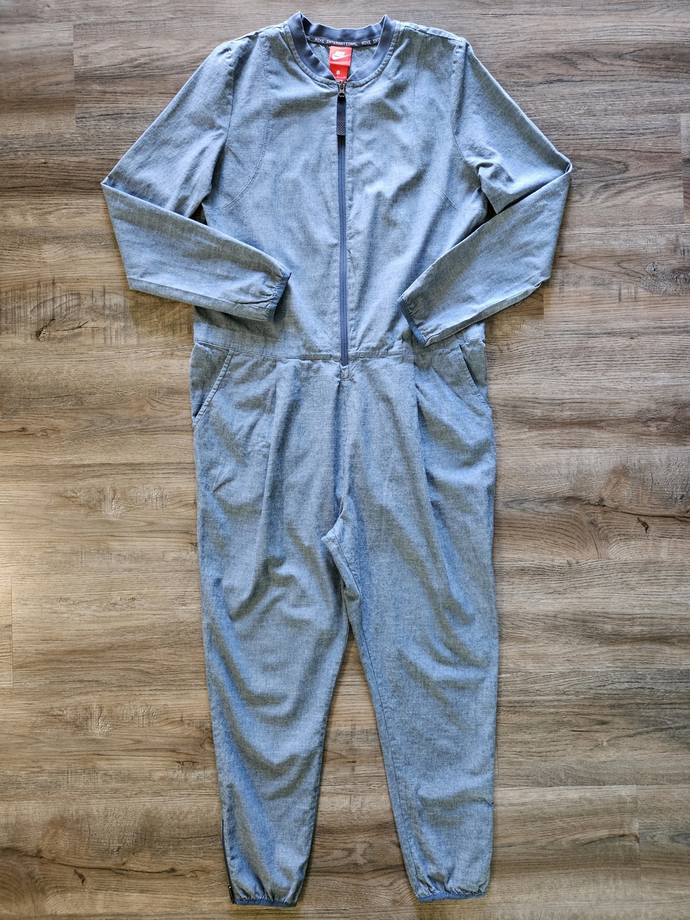 Nike International Blue Knit Utility Jumpsuit